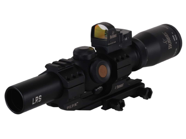 Burris Fullfield TAC30 Rifle Scope 1-4x 24mm Illuminated Ballistic CQ Reticle Matte Black with FastFire 3 Red Dot and P.E.P.R Mount