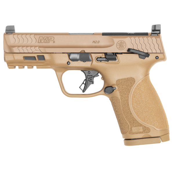 Buy Smith & Wesson M&P 9 M2.0 4 Inch Optics Ready Thumb Safety Flat Dark Earth Compact Series Pistol Online