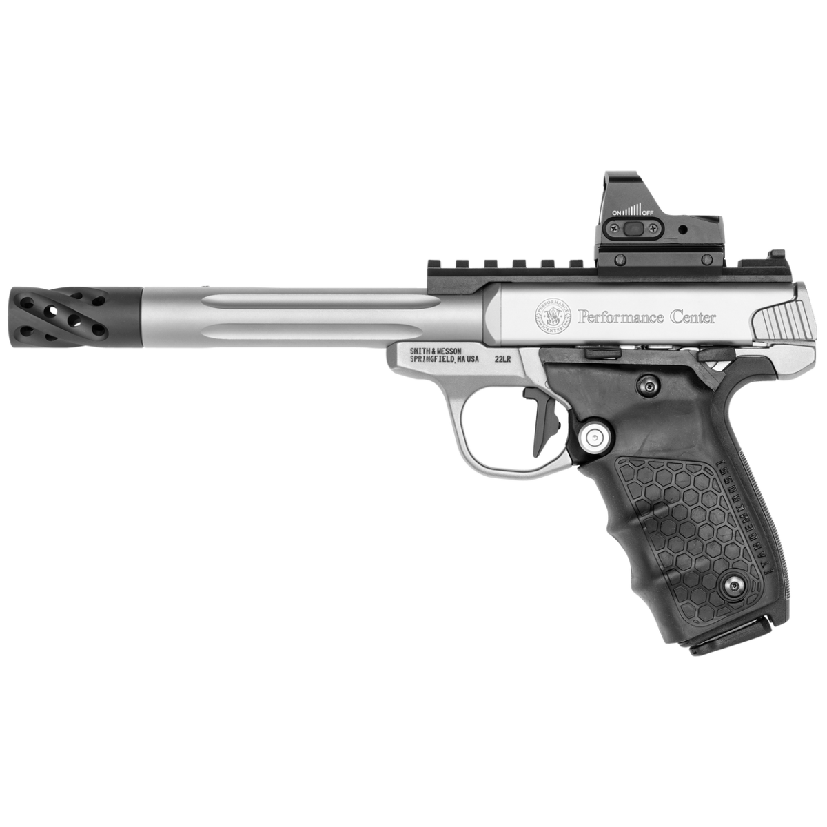 Buy Smith & Wesson Performance Center SW22 Victory Target Model 6 Fluted Barrel Red Dot Sight Pistol Online
