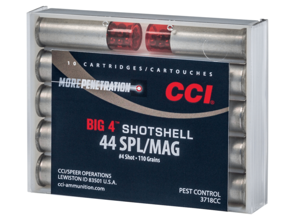 CCI Big 4 Shotshell Ammunition 44 Special 110 Grains #4 Shot Box of 10