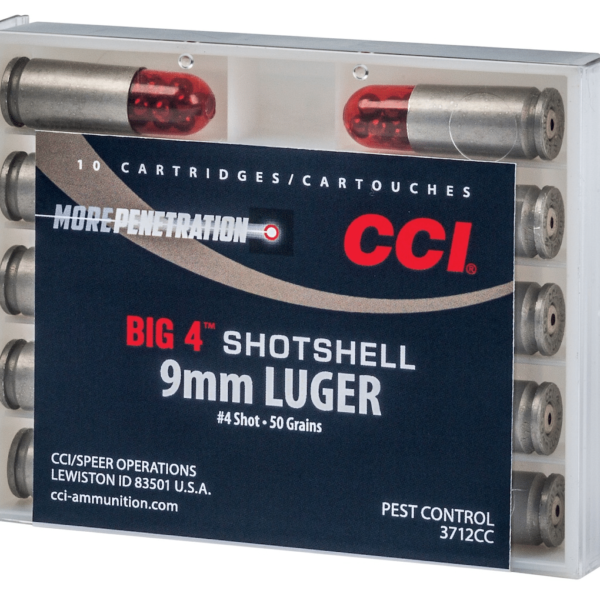 CCI Big 4 Shotshell Ammunition 9mm Luger 50 Grains #4 Shot Box of 10