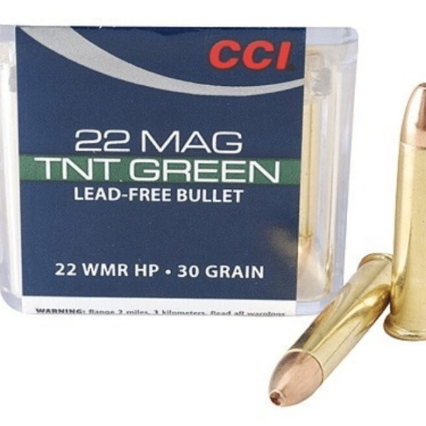 CCI Maxi-Mag Ammunition 22 Winchester Magnum Rimfire (WMR) 30 Grain Speer TNT Green Hollow Point Lead-Free