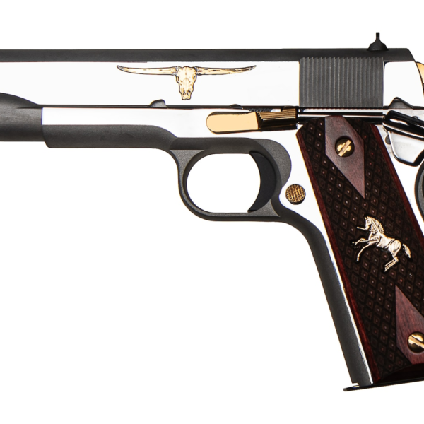 Buy Colt Government Texas Longhorn Semi Automatic Pistol 45 ACP 5" Barrel 7-Round Stainless Rosewood Online