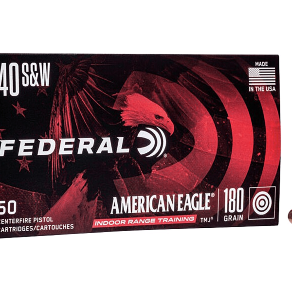 Federal American Eagle Ammunition 40 S&W 180 Grain Total Metal Jacket