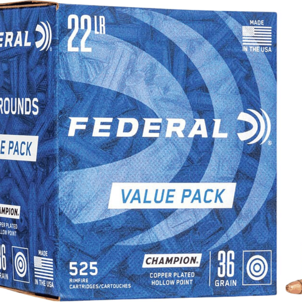 Federal Champion Ammunition 22 Long Rifle 36 Grain Plated Lead Hollow Point