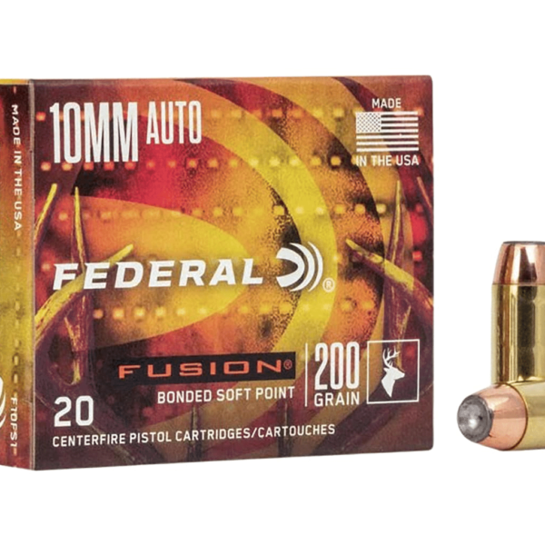 Federal Fusion Ammunition 10mm Auto 200 Grain Bonded Soft Point