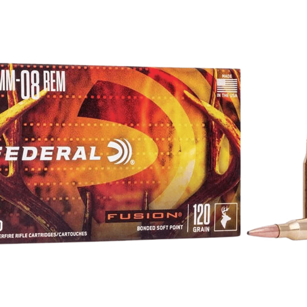 Federal Fusion Ammunition 7mm-08 Remington 120 Grain Bonded Spitzer Boat Tail Box of 20