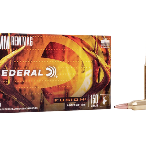 Federal Fusion Ammunition 7mm Remington Magnum 150 Grain Bonded Spitzer Boat Tail Box of 20