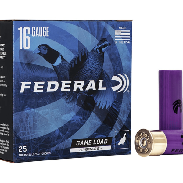 Federal Game Load Upland Hi-Brass Ammunition 16 Gauge 2-3/4" 1-1/8 oz