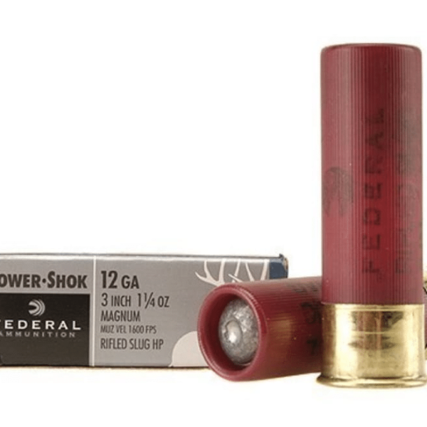 Federal Power-Shok Ammunition 12 Gauge 3" 1-1/4 oz Hollow Point Rifled Slug