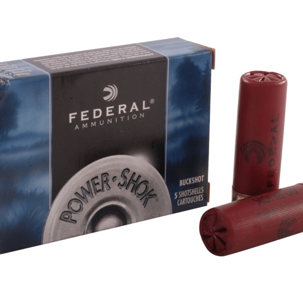Federal Power-Shok Ammunition 12 Gauge 3" Buffered 00 Buckshot 15 Pellets