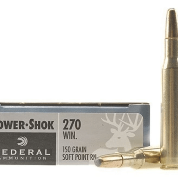 Federal Power-Shok Ammunition 270 Winchester 150 Grain Round Nose Soft Point