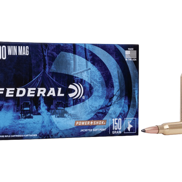 Federal Power-Shok Ammunition 300 Winchester Magnum 150 Grain Soft Point Box of 20
