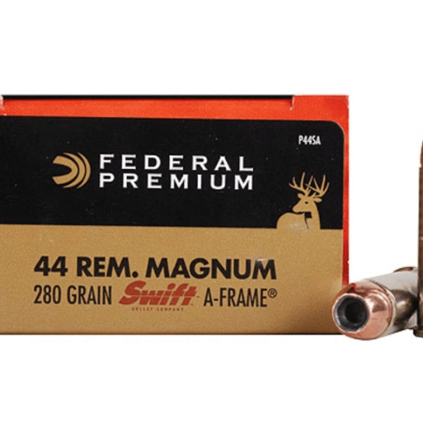 Federal Premium Ammunition 44 Remington Magnum 280 Grain Swift A-Frame Jacketed Hollow Point Box of 20
