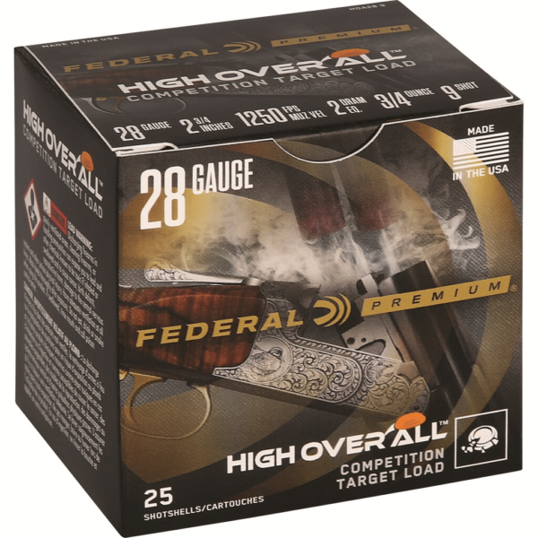 Federal Premium High Over All Ammunition 28 Gauge 2-3/4" 3/4 oz
