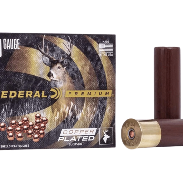 Federal Premium Vital-Shok Ammunition 10 Gauge 3-1/2" Buffered 00 Copper Plated Buckshot 18 Pellets