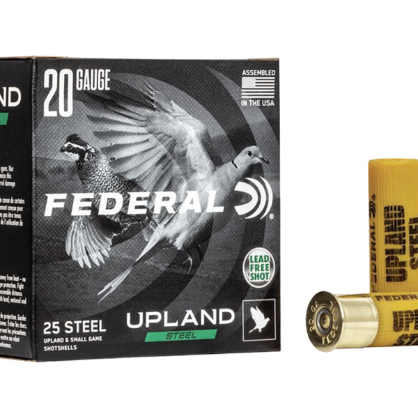 Federal Upland Steel Ammunition 20 Gauge 2-3/4" 3/4 oz Non-Toxic Steel Shot