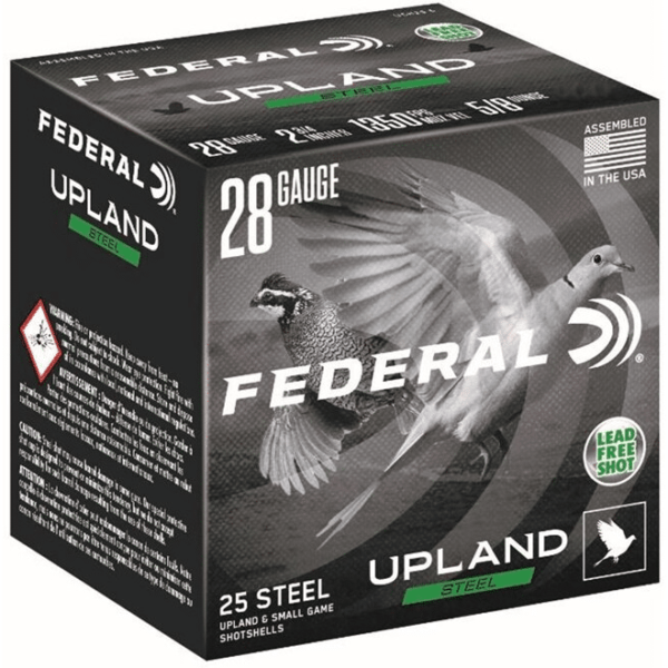 Federal Upland Steel Ammunition 28 Gauge 2-3/4" 5/8 oz Non-Toxic Steel Shot