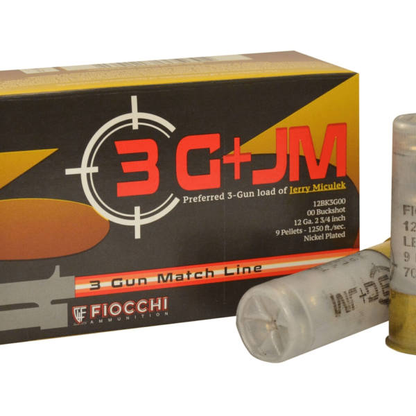 Fiocchi 3-Gun Ammunition 12 Gauge 2-3/4" Buffered 00 Buckshot 9 Pellets
