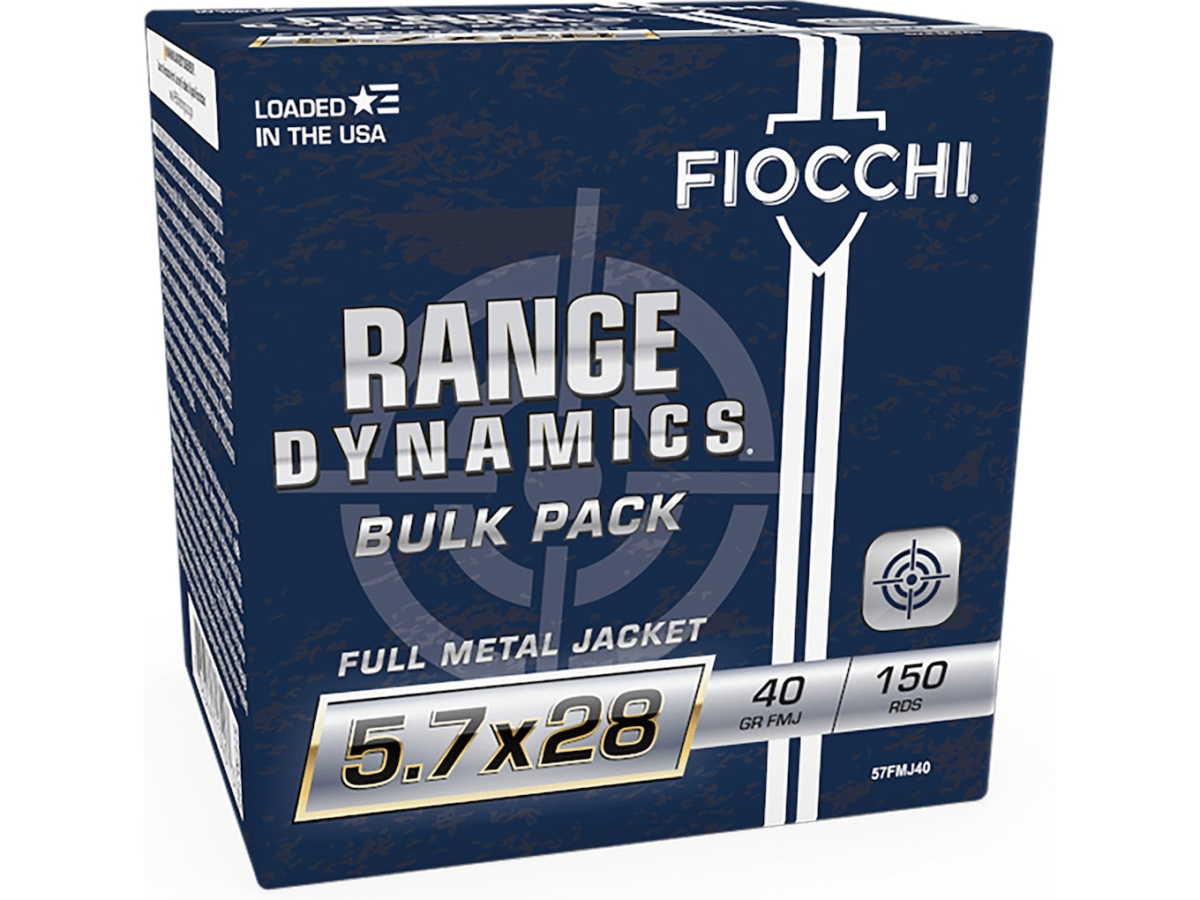 Fiocchi Range Dynamics Ammunition 5.7x28mm FN 40 Grain Full Metal Jacket