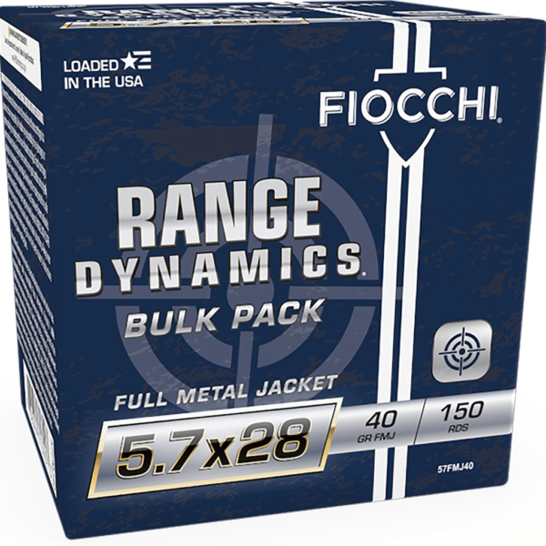 Fiocchi Range Dynamics Ammunition 5.7x28mm FN 40 Grain Full Metal Jacket