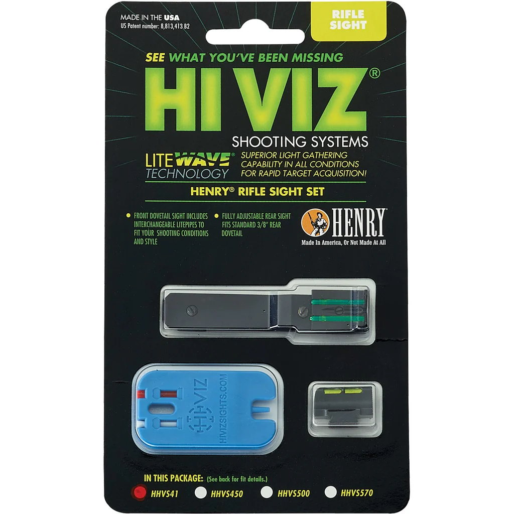 Buy HIVIZ® LITEWAVE® Henry Adjustable Rifle Sight Set HHVS41 (H006 and H006S Big Boy Series Only) Online