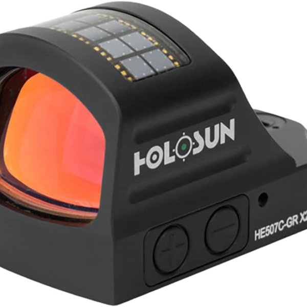 Holosun HE507C-X2 Reflex Sight 1x Selectable Green ACSS VULCAN Reticle Solar/Battery Powered Matte Black