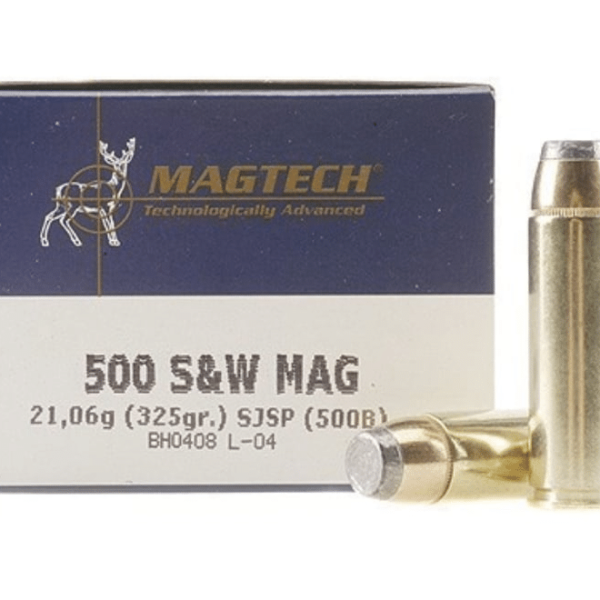 Magtech Ammunition 500 S&W Magnum 325 Grain Semi-Jacketed Soft Point Box of 20