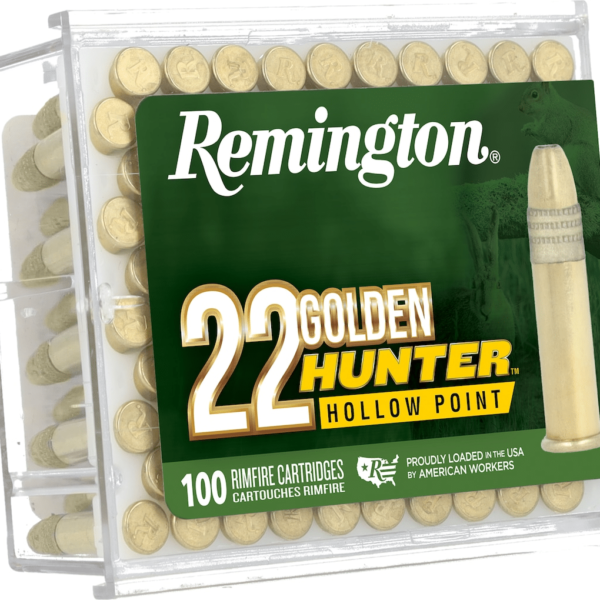 Remington Golden Hunter Ammunition 22 Long Rifle 40 Grain Plated Hollow Point