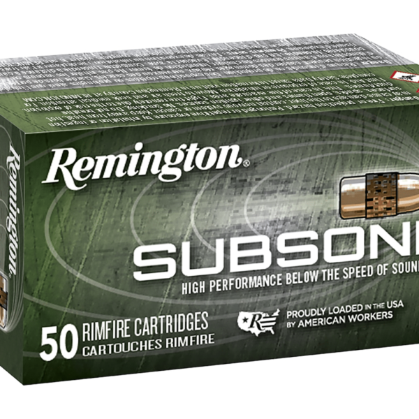 Remington Subsonic Ammunition 22 Long Rifle 40 Grain Plated Lead Hollow Point