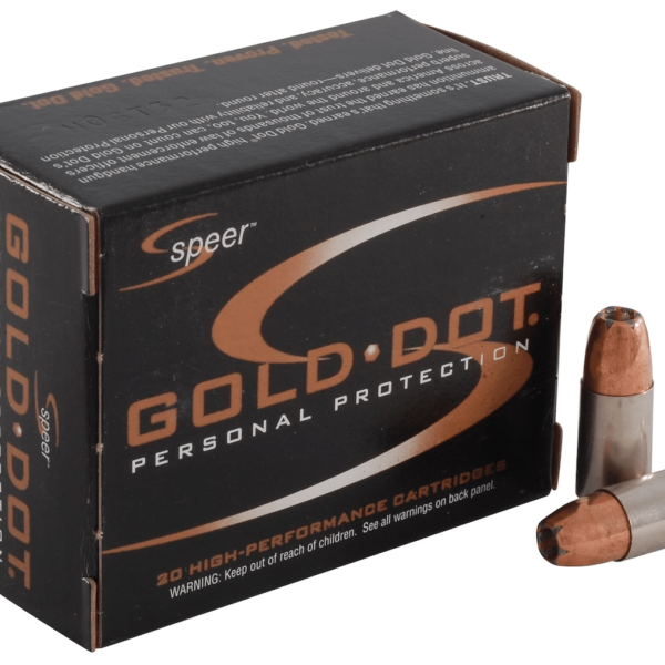 Speer Gold Dot Ammunition 9mm Luger 147 Grain Jacketed Hollow Point