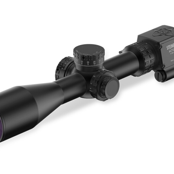 Steiner M7XI IFS Tactical Rifle Scope 34mm Tube 2.9-20x 50mm 1/10 MRAD Side Focus First Focal Plane Illuminated Integrated Customizable Reticle Matte