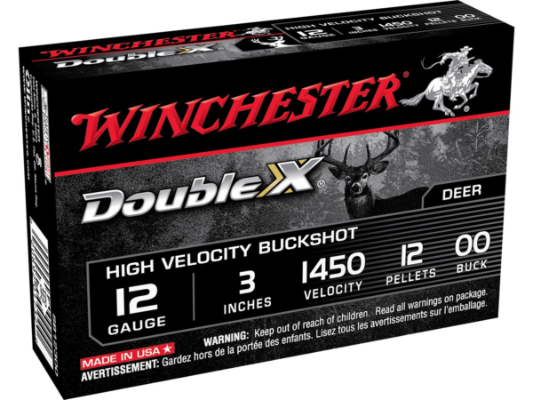 Winchester Double X Ammunition 12 Gauge 3" Buffered 00 Copper Plated Buckshot 12 Pellets