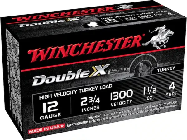 Winchester Double X Turkey Ammunition 12 Gauge 2-3/4" 1-1/2 oz #4 Copper Plated Shot