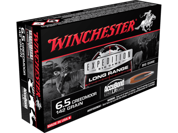 Winchester Expedition Big Game Long Range Ammunition 6.5 Creedmoor 142 Grain Nosler AccuBond LR Box of 20