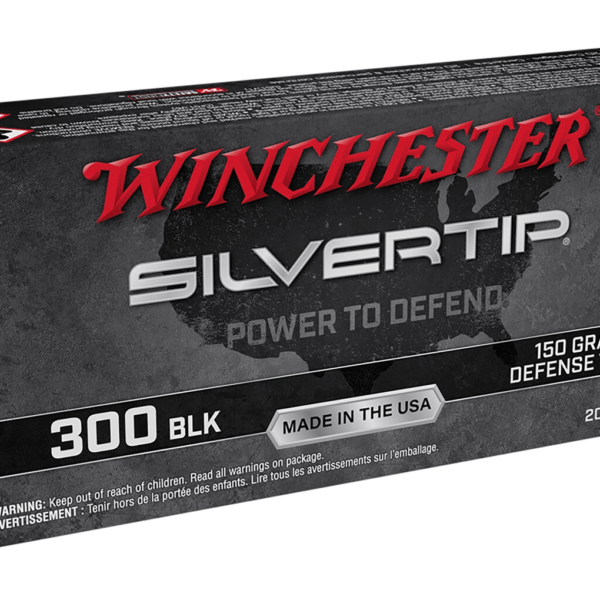 Winchester Silvertip Defense Ammunition 300 AAC Blackout 150 Grain Polymer Tip Box of 20