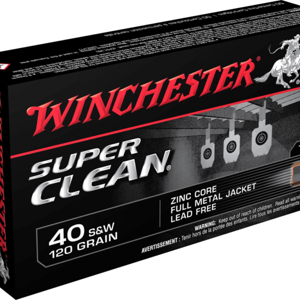 Winchester Super Clean NT Ammunition 40 S&W 120 Grain Full Metal Jacket Lead-Free