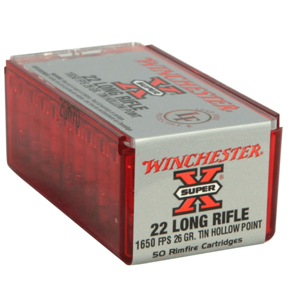 Winchester Super-X Ammunition 22 Long Rifle 26 Grain Hollow Point Lead-Free