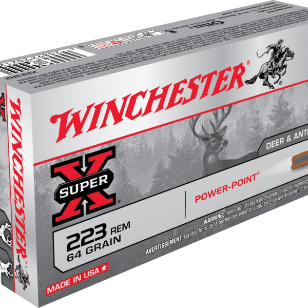 Winchester Super-X Ammunition 223 Remington 64 Grain Power Point