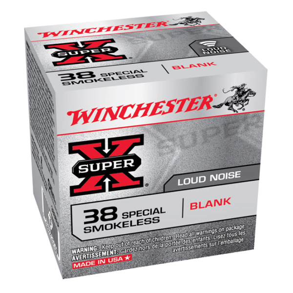Winchester Super-X Ammunition 38 Special Smokeless Blank Box of 50