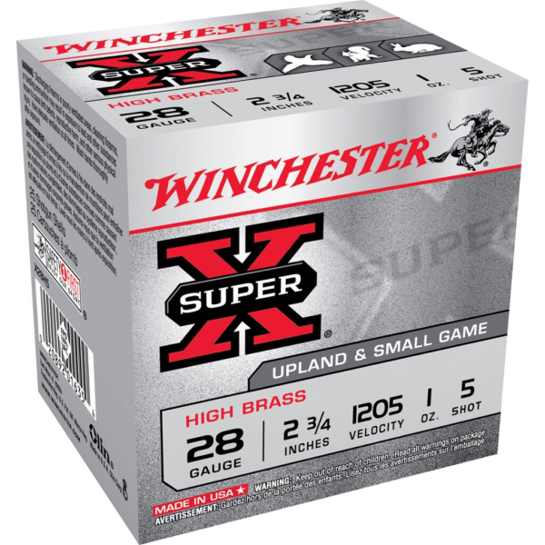 Winchester Super-X High Brass Ammunition 28 Gauge 2-3/4" 1 oz #5 Shot
