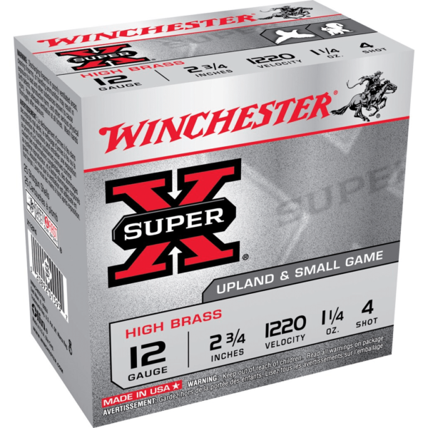 Winchester Super-X Pheasant Ammunition 12 Gauge 2-3/4" 1-1/4 oz #4 Shot