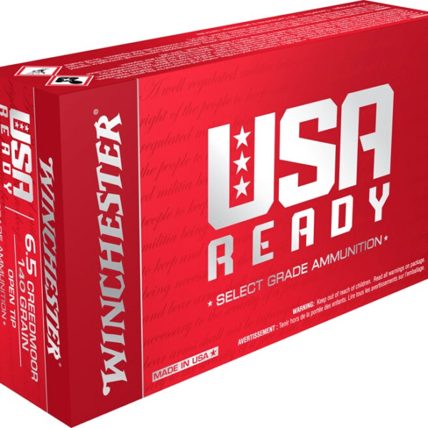 Winchester USA Ready Ammunition 6.5 Creedmoor 140 Grain Open Tip