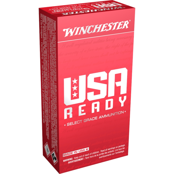 Winchester USA Ready Ammunition 9mm Luger 115 Grain Full Metal Jacket Flat Nose