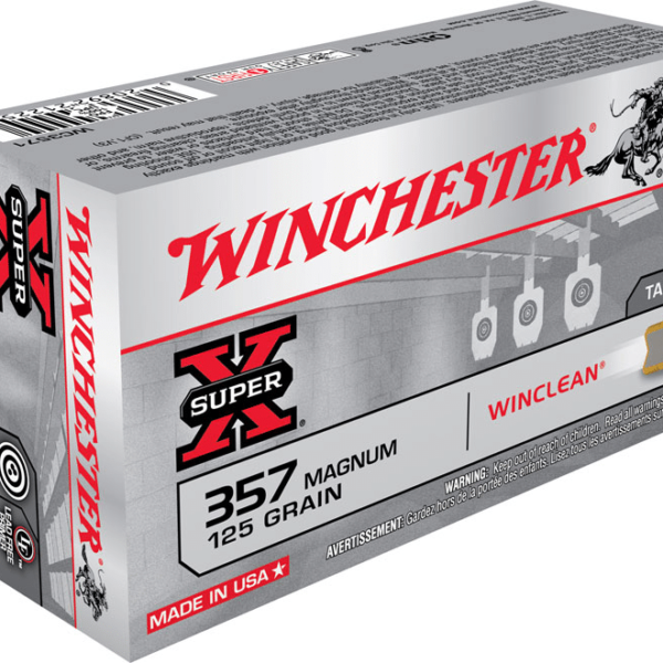 Winchester WinClean Ammunition 357 Magnum 125 Grain Jacketed Flat Nose
