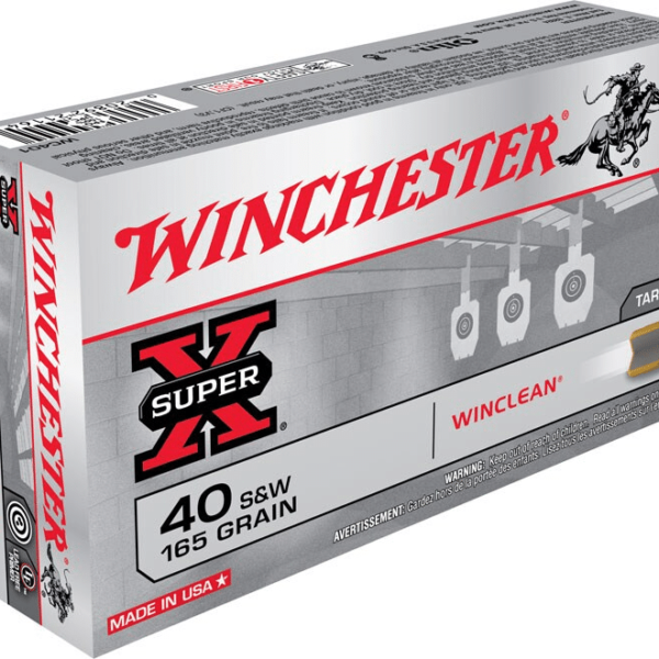 Winchester WinClean Ammunition 40 S&W 165 Grain Brass Enclosed Base