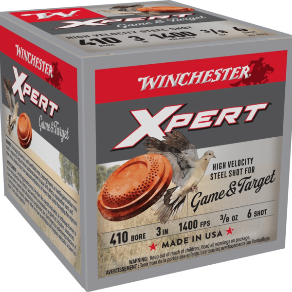 Winchester Xpert Game and Target Ammunition 410 Bore 3" 3/8 oz #6 Non-Toxic Steel Shot